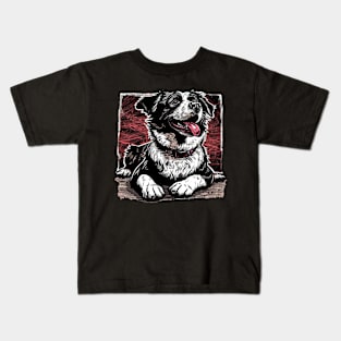 Retro Art Central Asian Shepherd Dog Lover Kids T-Shirt